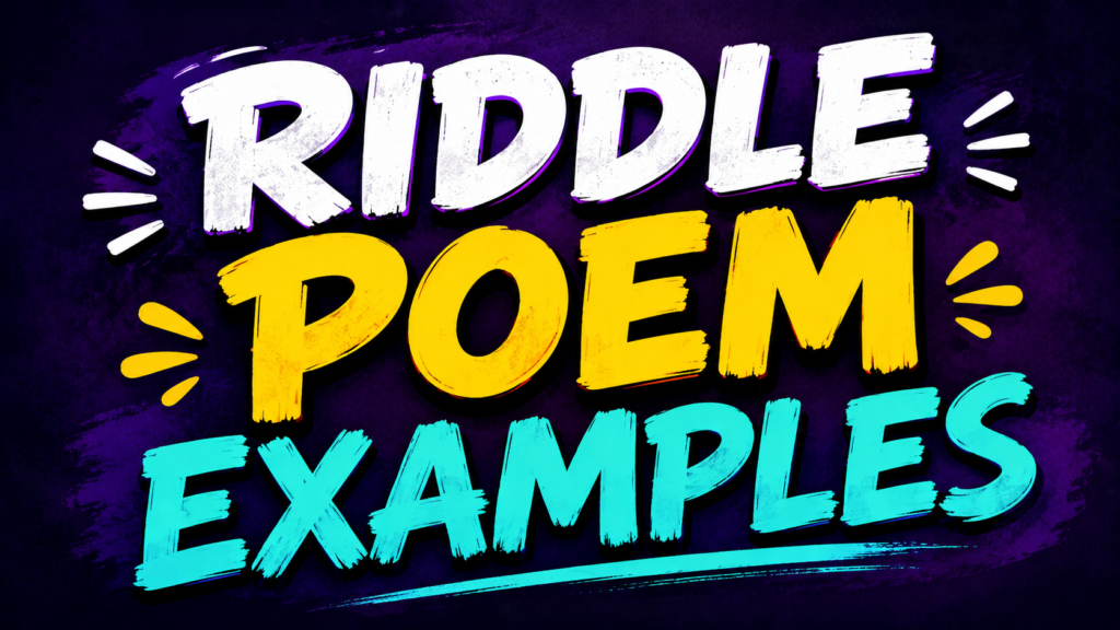 riddle poem examples