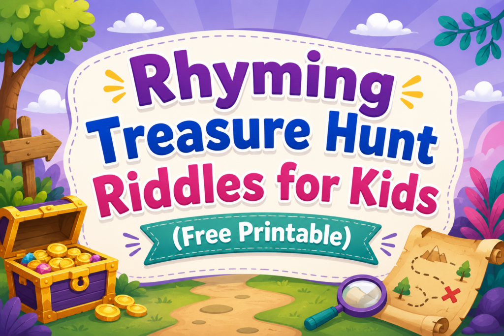 Rhyming Treasure Hunt Riddles (Printable!)